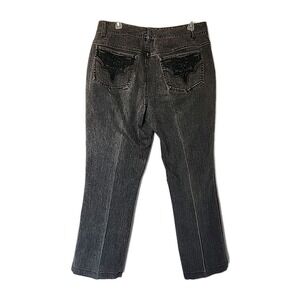 Sigrid Olsen Collection Modernist‎ 00 Black Lt Wash Jeans Women's 10 Y2K Vintage